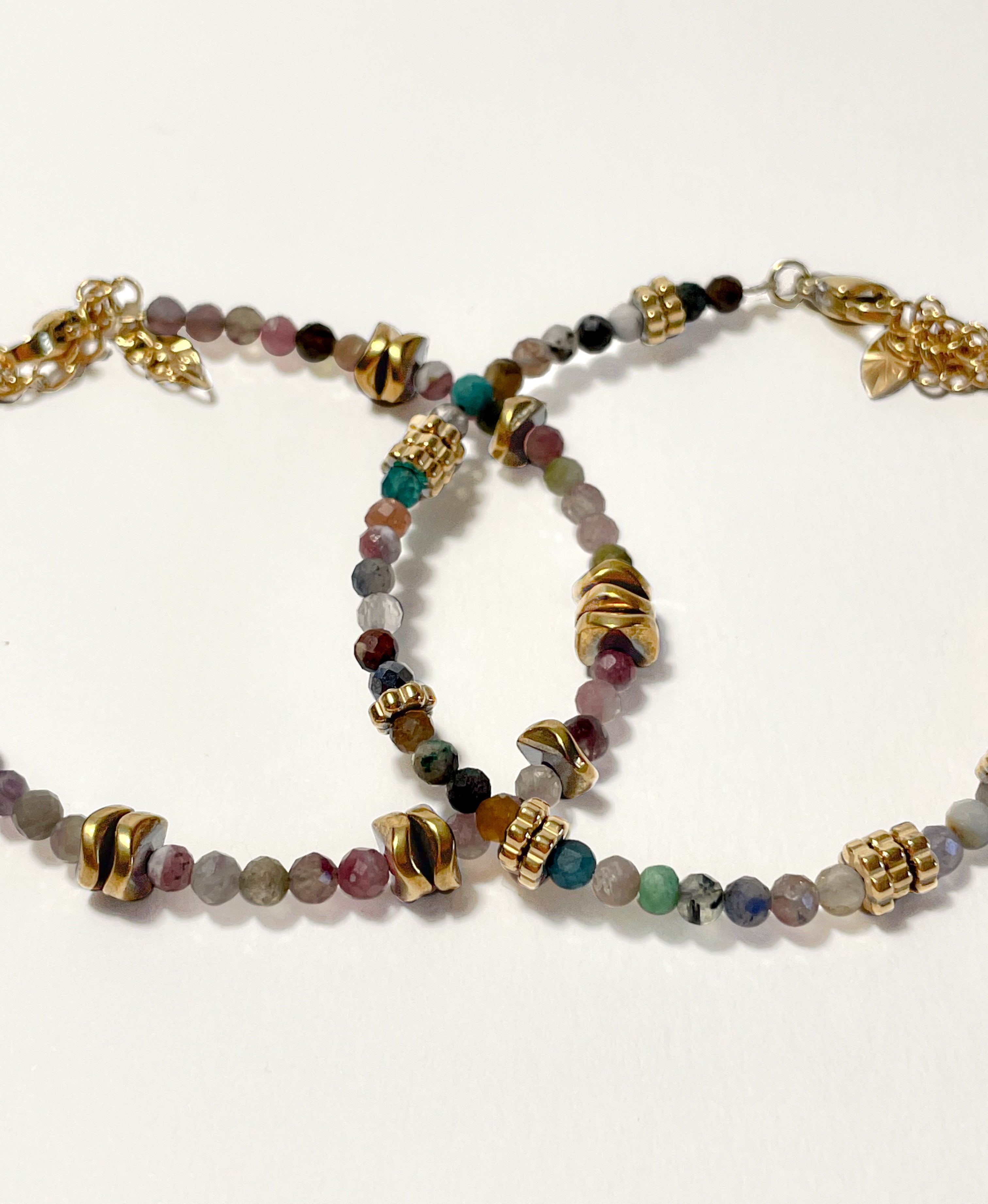 Bracelet simple en pierre naturelle et acier inoxydable 