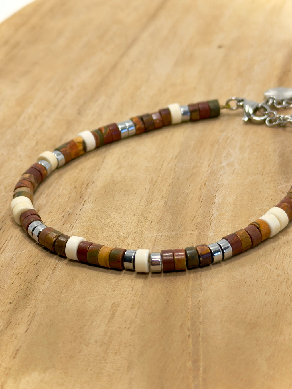 Bracelet pour homme en pierres naturelles 