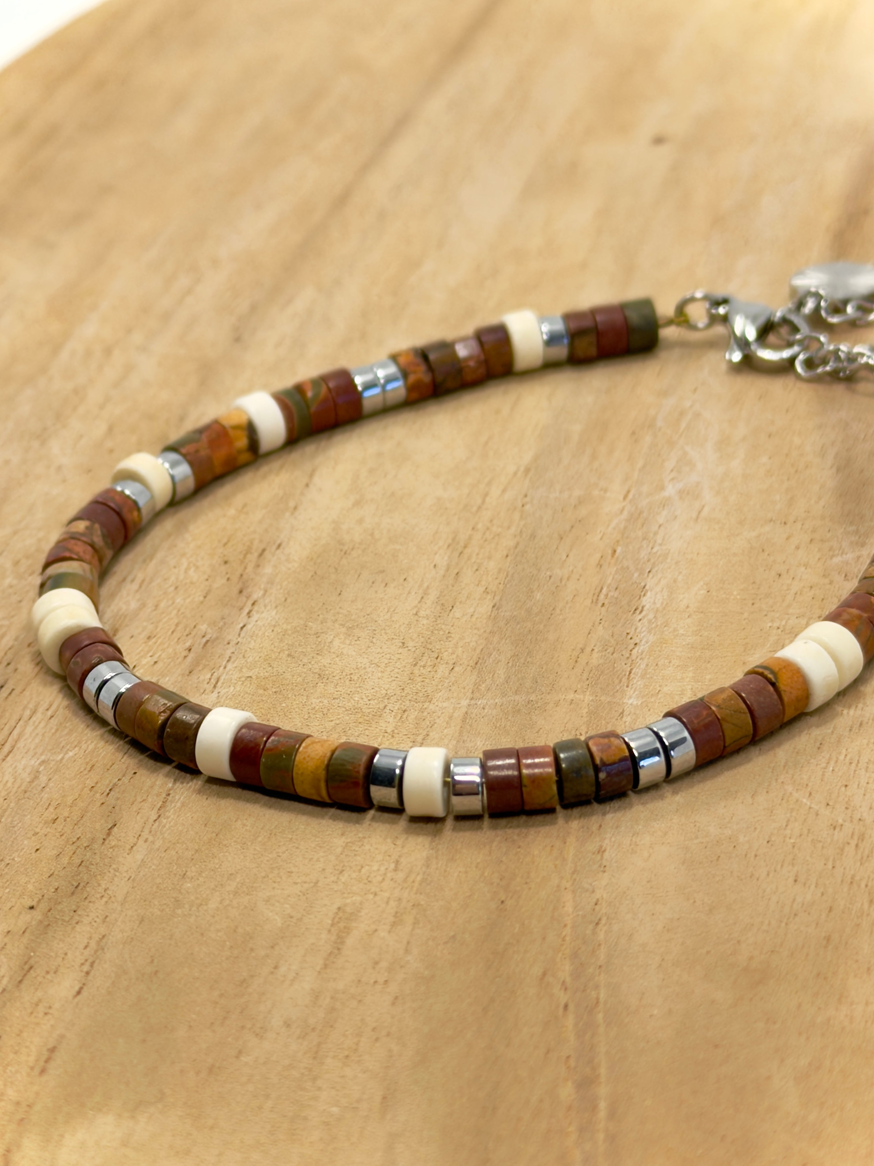 Bracelet pour homme en pierres naturelles 