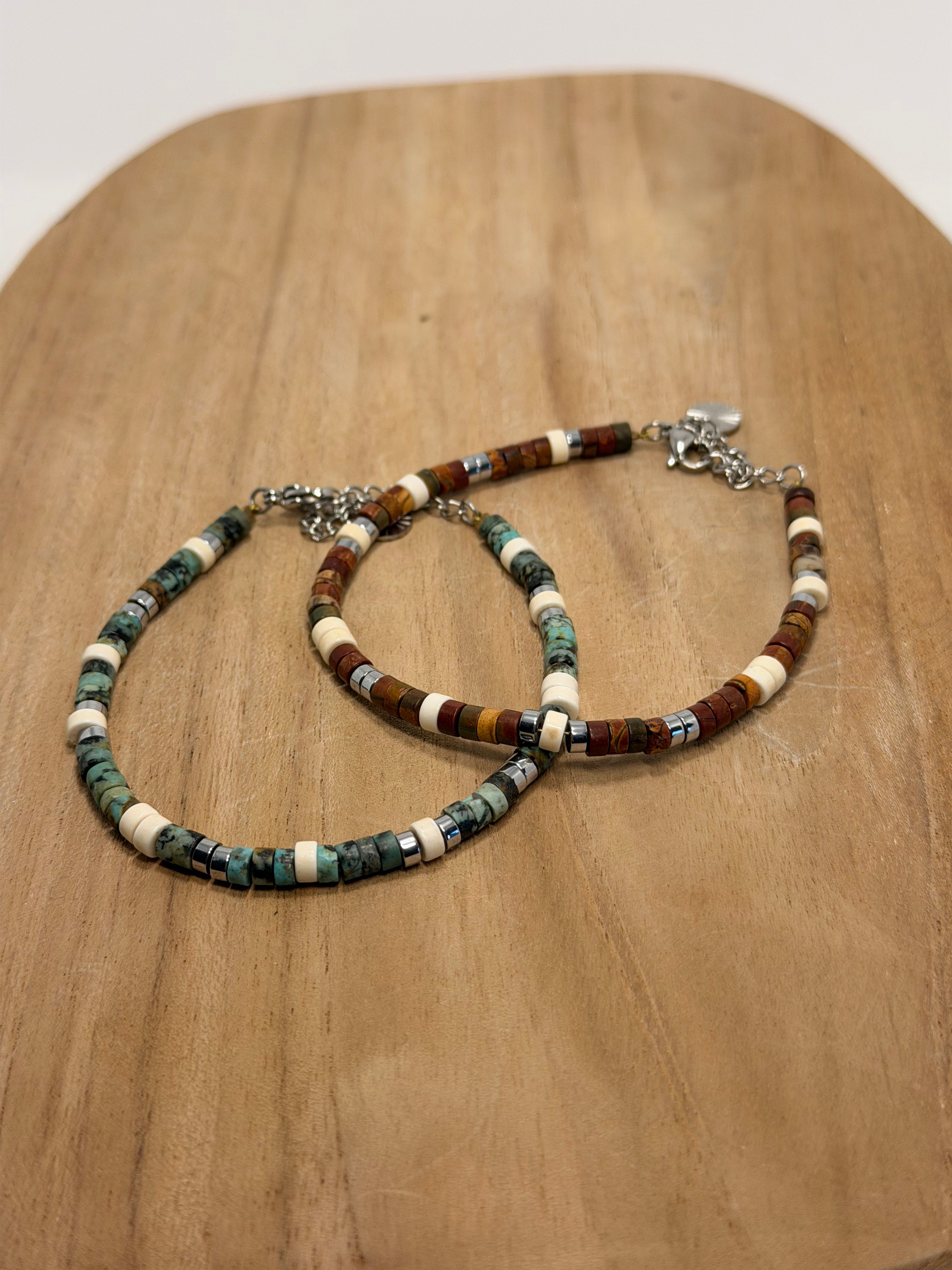 Bracelet pour homme en pierre naturelles 