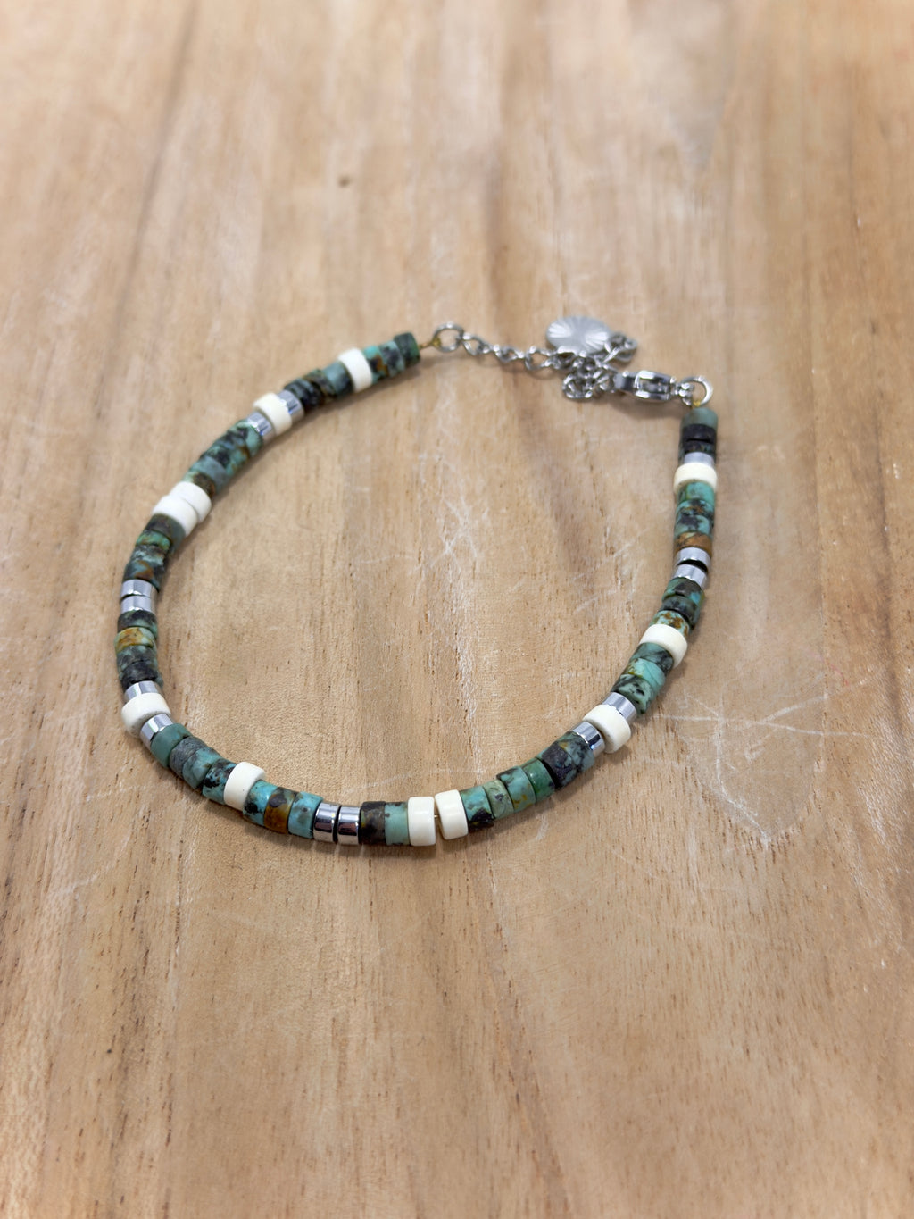 Bracelet pour homme résistant pour l'été en pierres naturelles