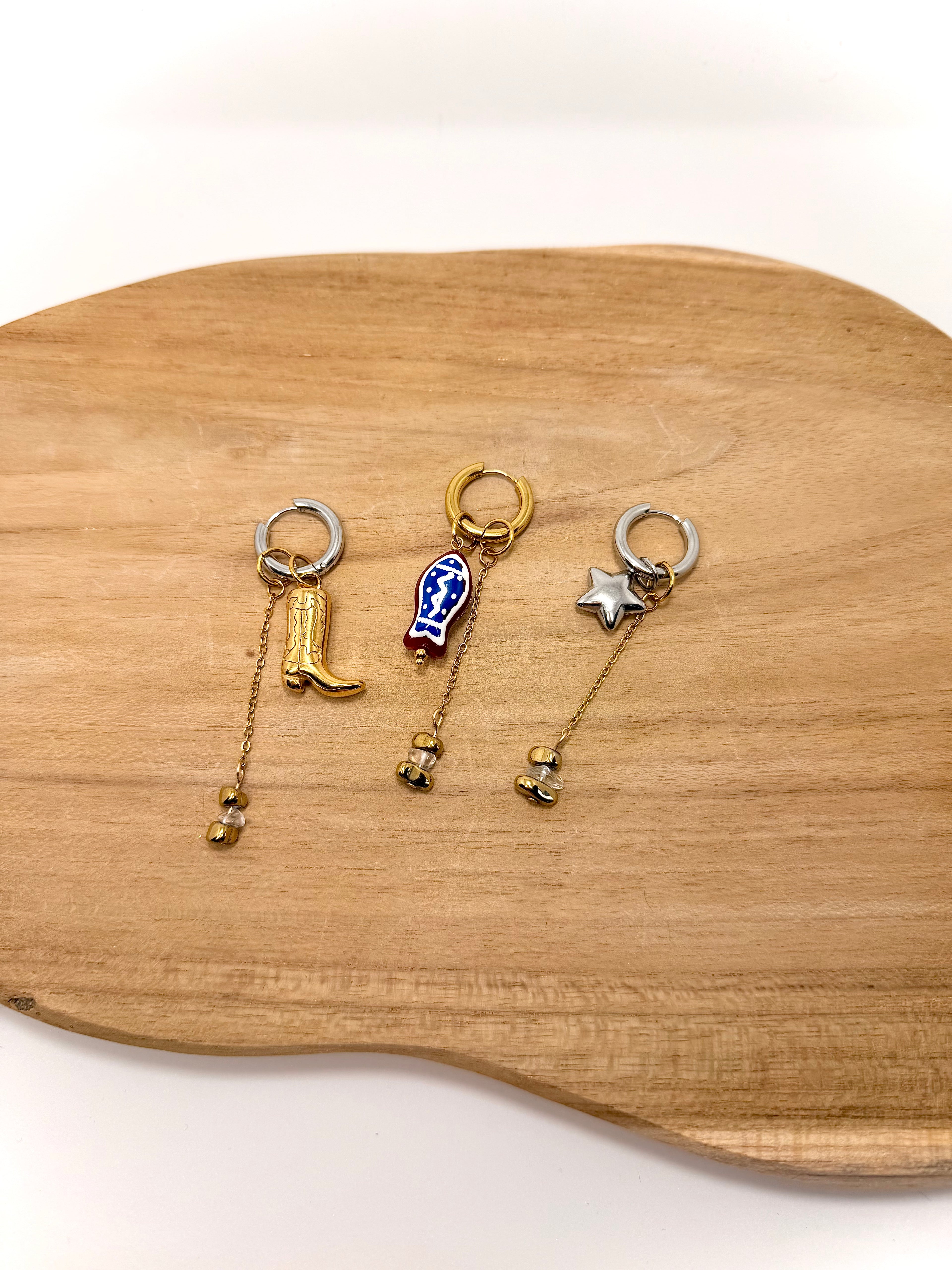 Breloque pour personnaliser ta boucle  en acier inoxydable et breloque en pierres naturelles